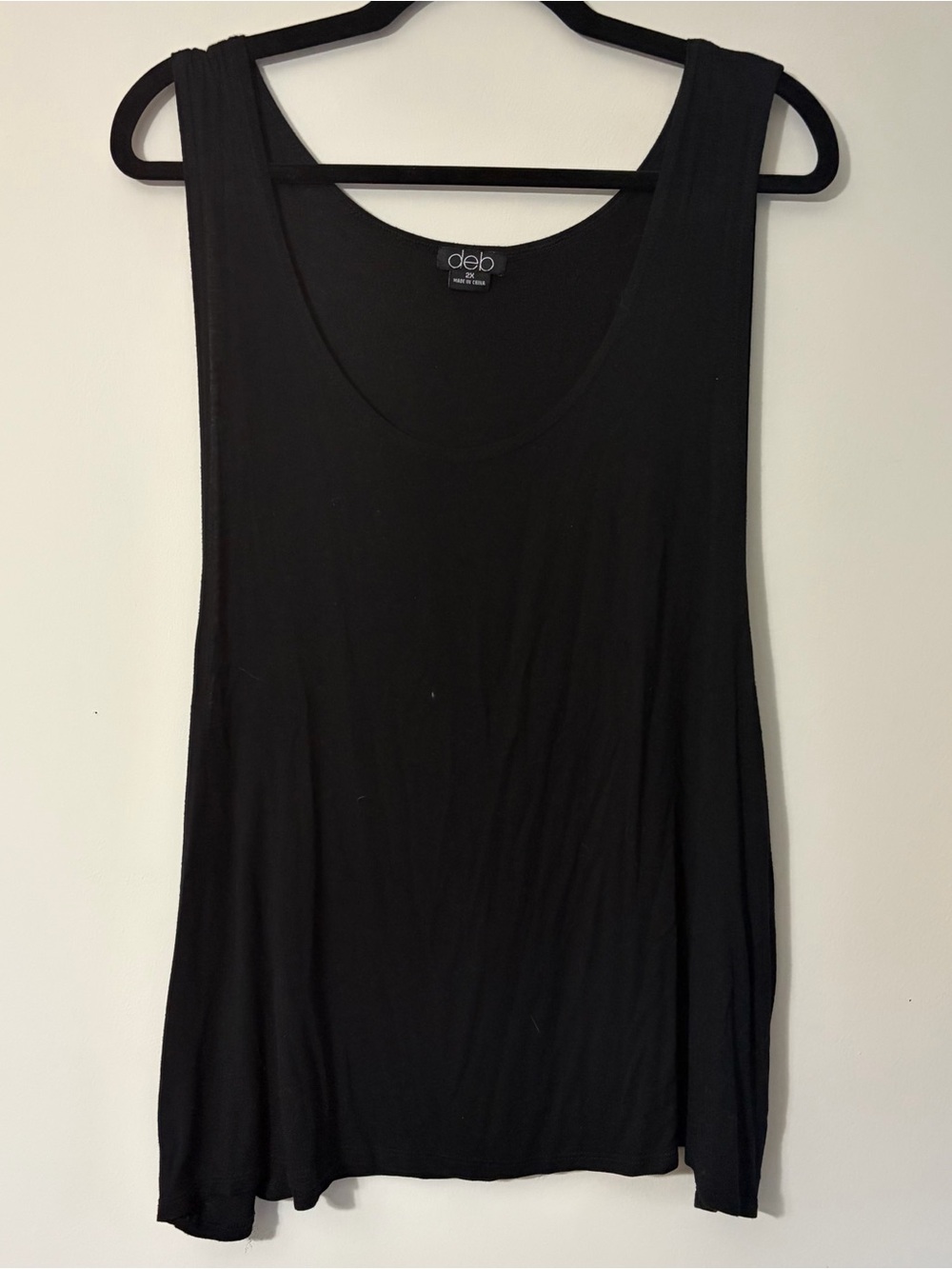 Deb Black Scoop Neck Tank - Women’s Basic Sleeveless Top
